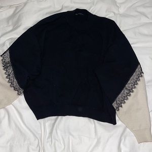 Zara lace knit sweater